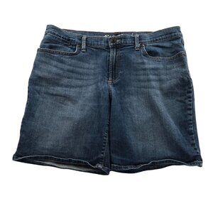 Eddie Bauer Womens Boyfriend Jean Shorts Sz 12 Blue Medium Denim Classic Casual